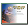 Student Council Stock Certificate w/ Books & Globe Photo